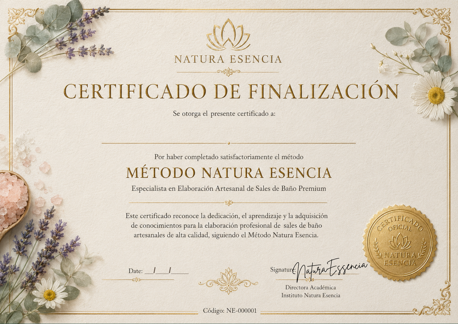Certificado Método Natura Esencia™