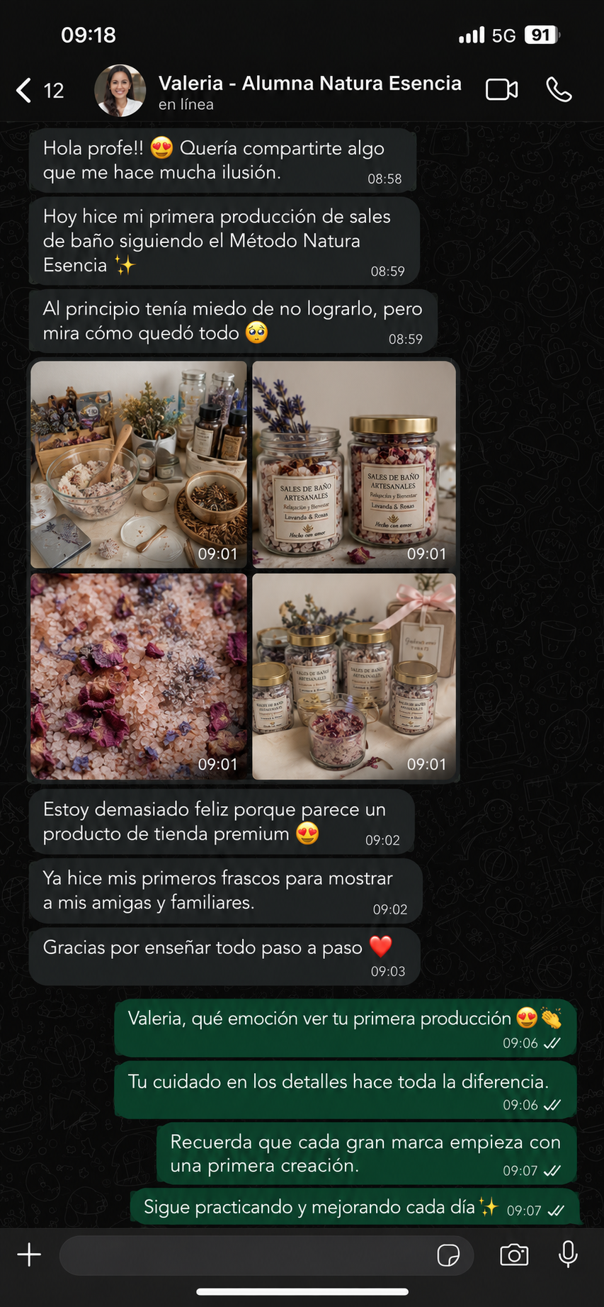 Testimonio real de alumna 2